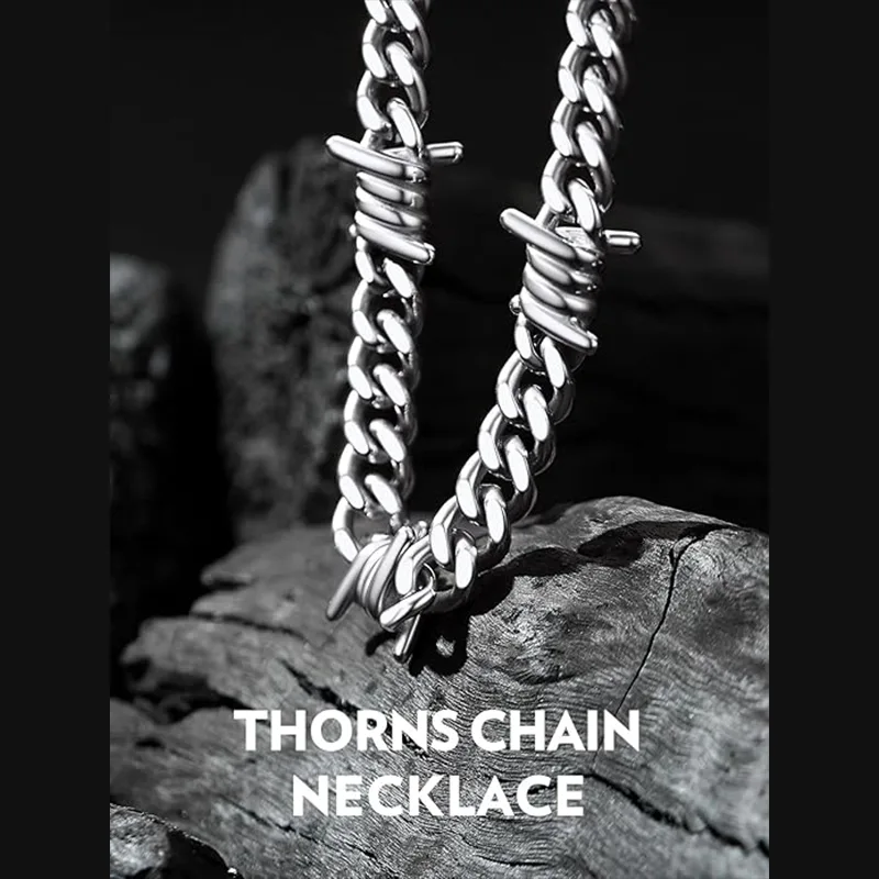 অনন্য পাঙ্ক ম্যান ফ্যাশন নেকলেস